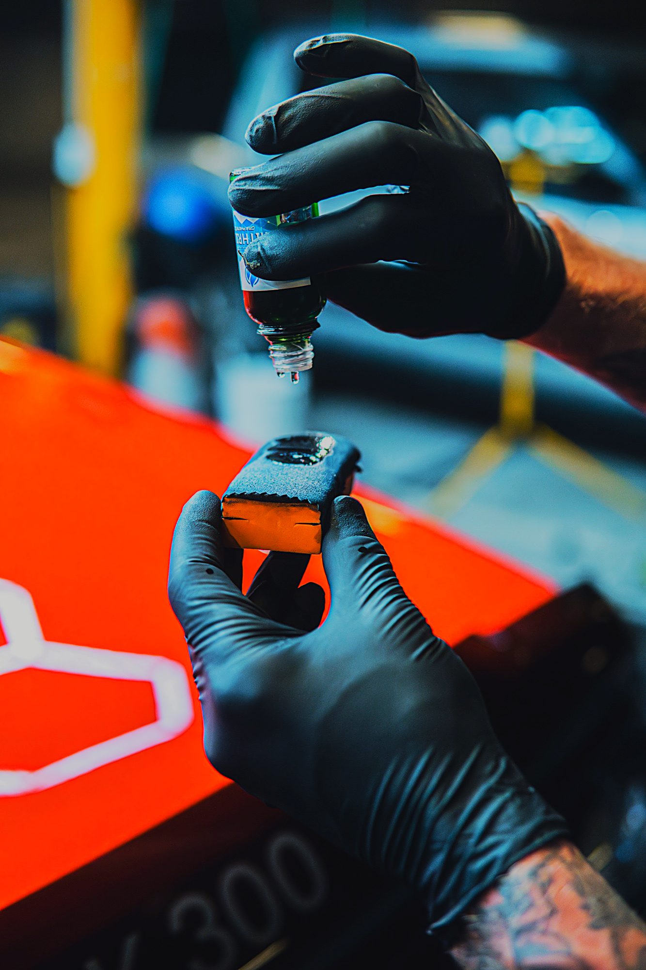 Applying NXTZEN ceramic coating to applicator pad