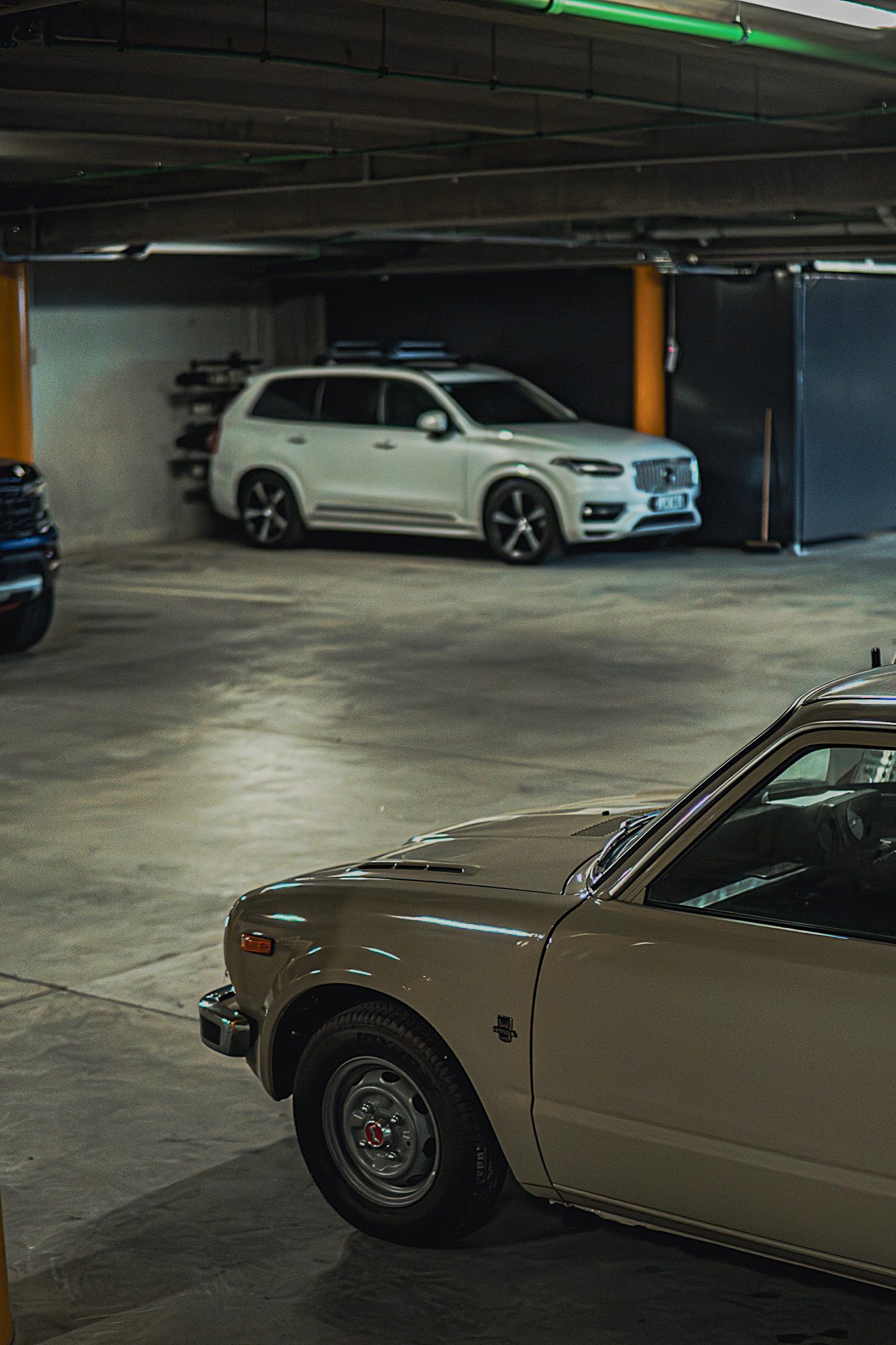 Modern Volvo XC90 in secure storage
